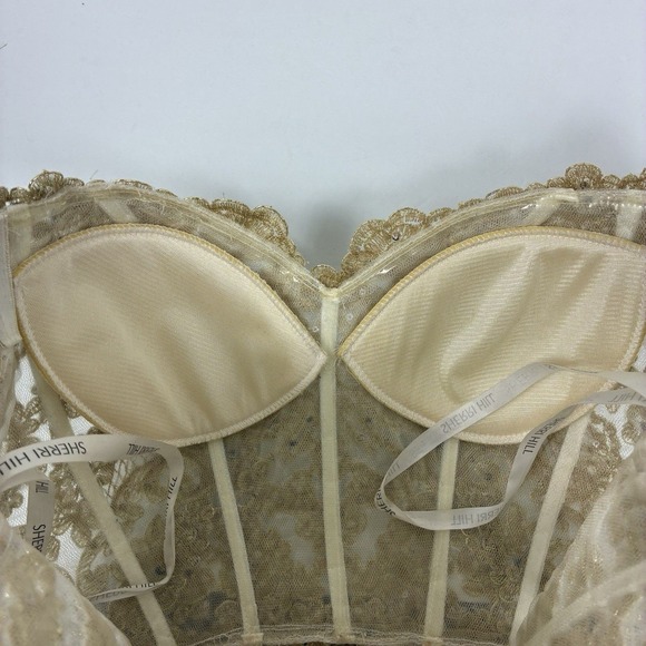 Sherri Hill Gold Formal Wear Top Sz 00 XS Beaded Pageant Prom - Picture 6 of 12